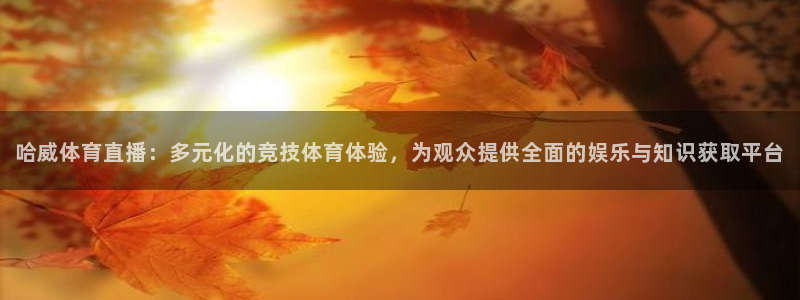 松鼠直播：哈威体育直播：多元化的竞技体育体验，为观众提供全面的娱乐与知识获取平台
